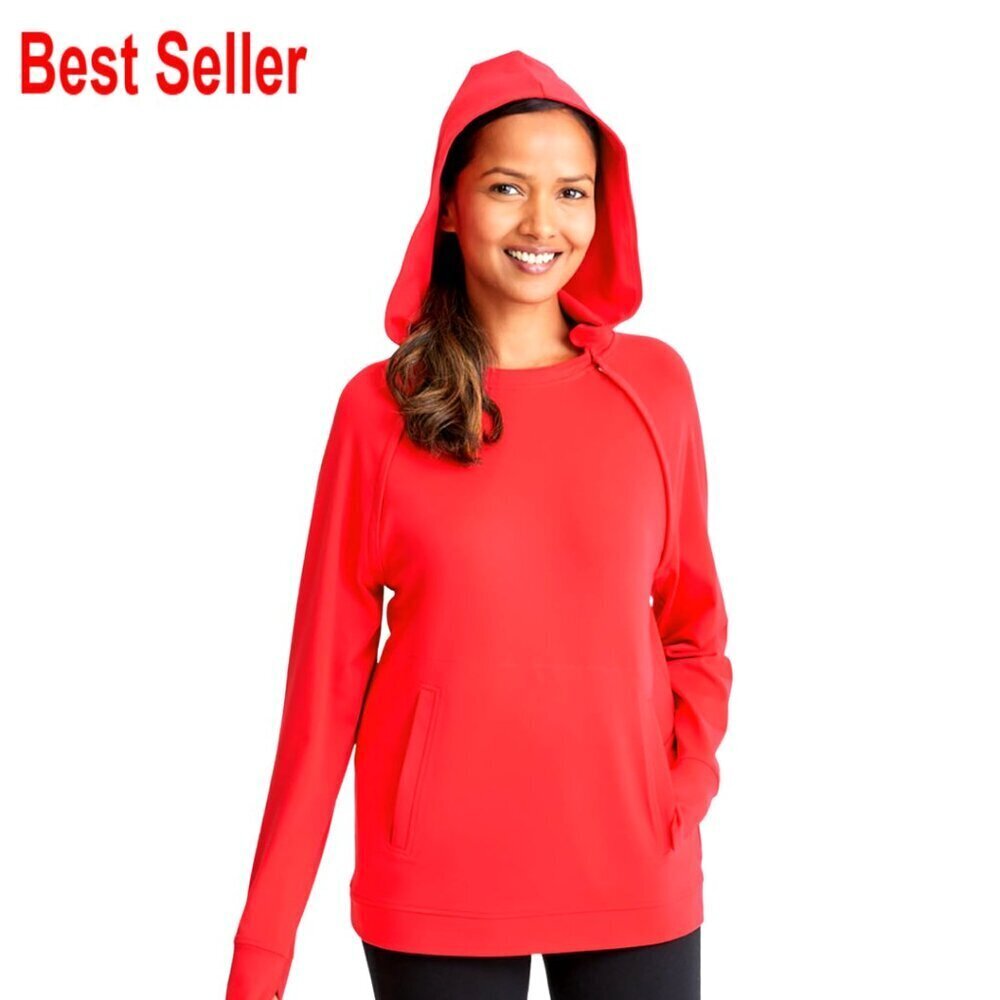 Soft Performance Hoodie with Port Access Zippers, Moisture-Wicking Fabric